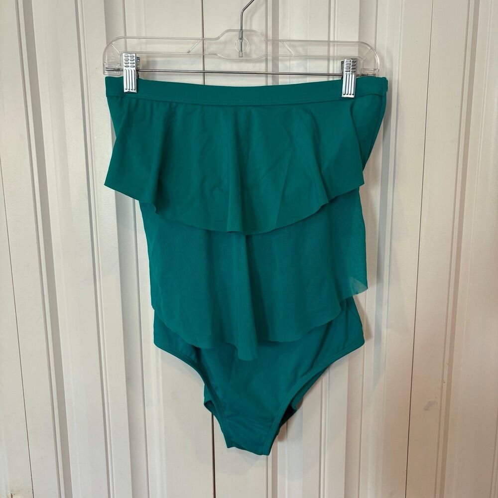Jantzen Turquoise One Piece Swim Suit Size 10‎